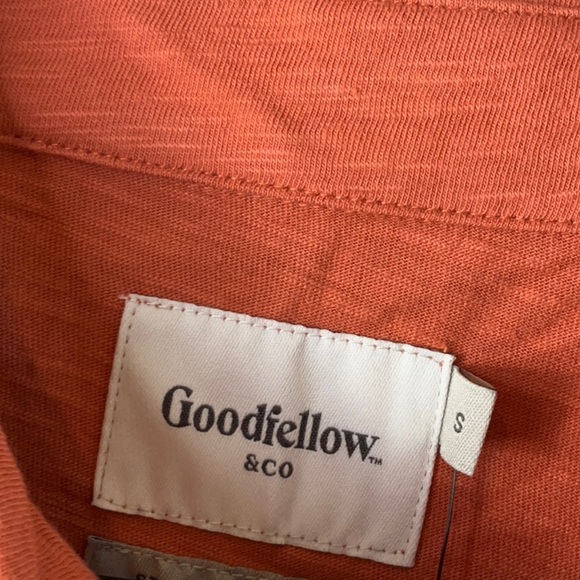 Goodfellow Mens Polo Shirt Colorado Rust Red Short Sleeve Collar Standardized S - Picture 4 of 8